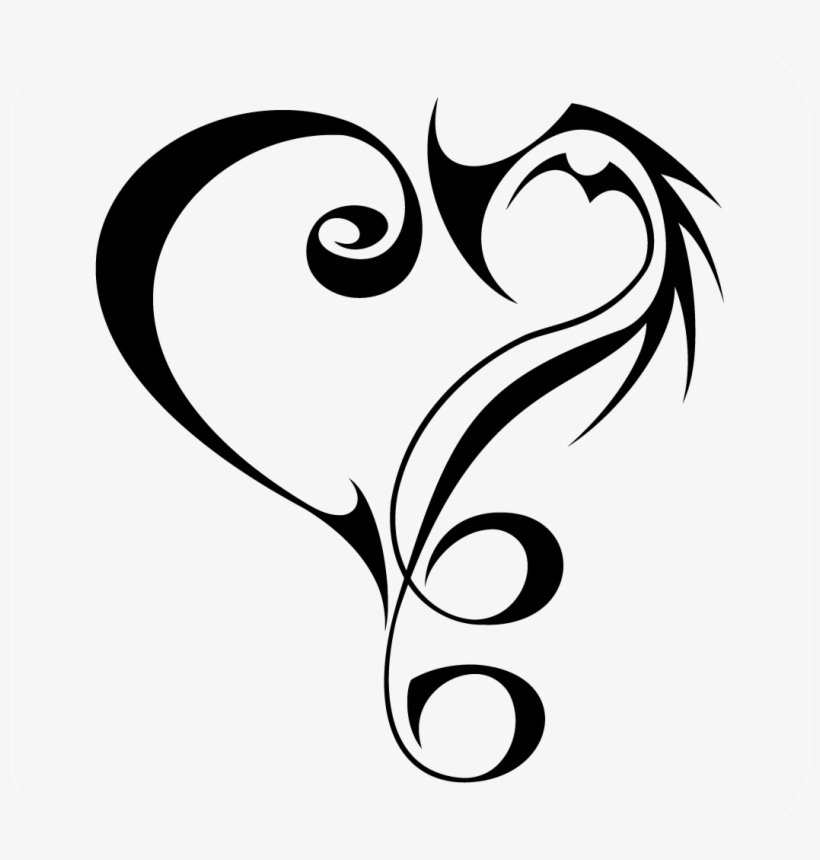 Tribal Heart Decal - Tato Love Tribal, transparent png #965298