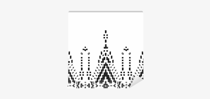 Hand Drawn Tribal Seamless Border Wall Mural • Pixers® - Door, transparent png #965321