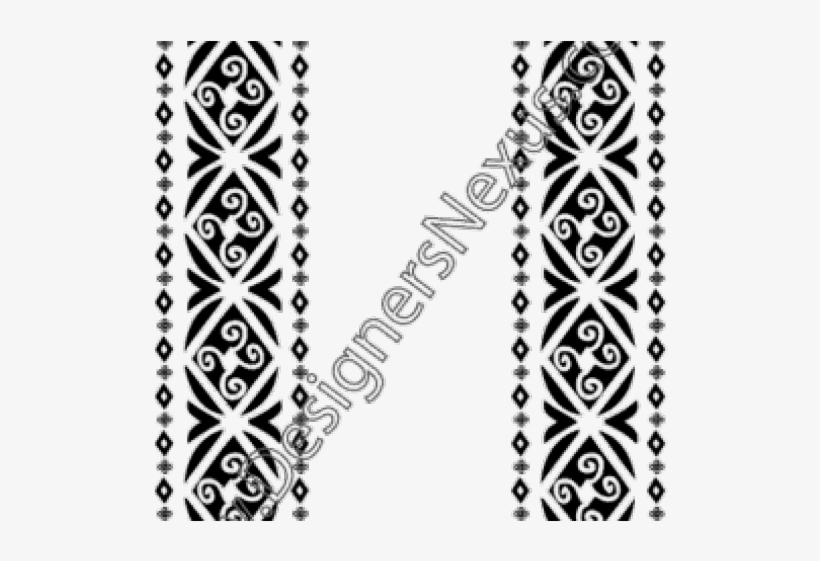 Border Design Black And White Tribal - Portable Network Graphics, transparent png #965510