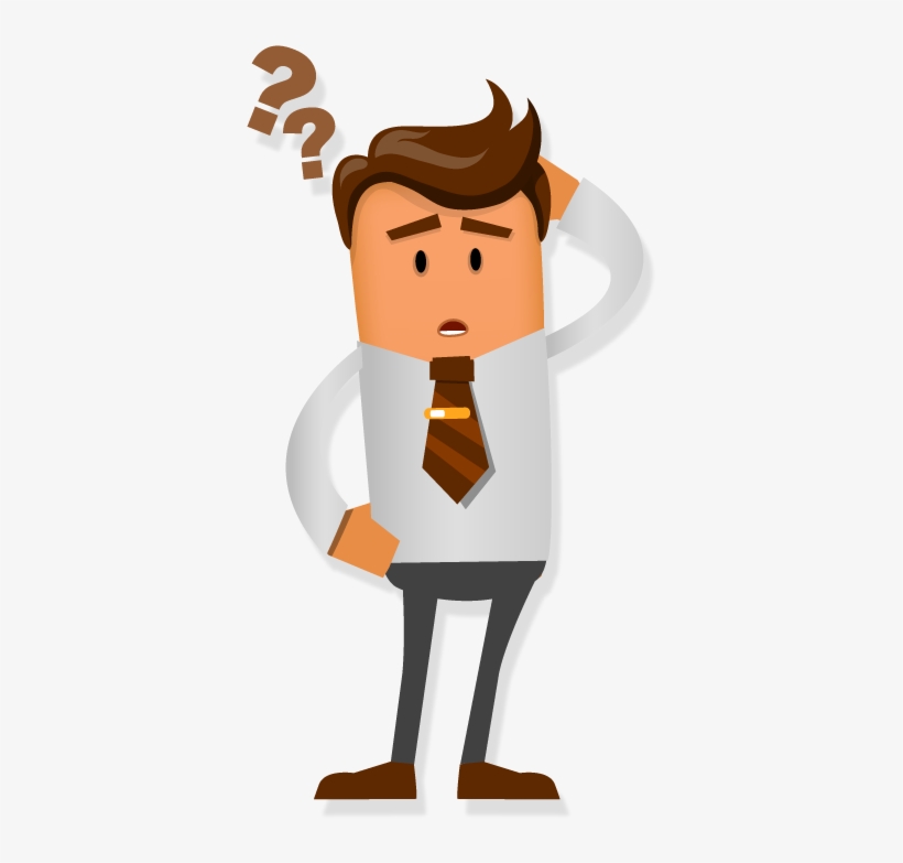 People Confused Png Clip Freeuse Library - Confused Man Cartoon Png, transparent png #965677