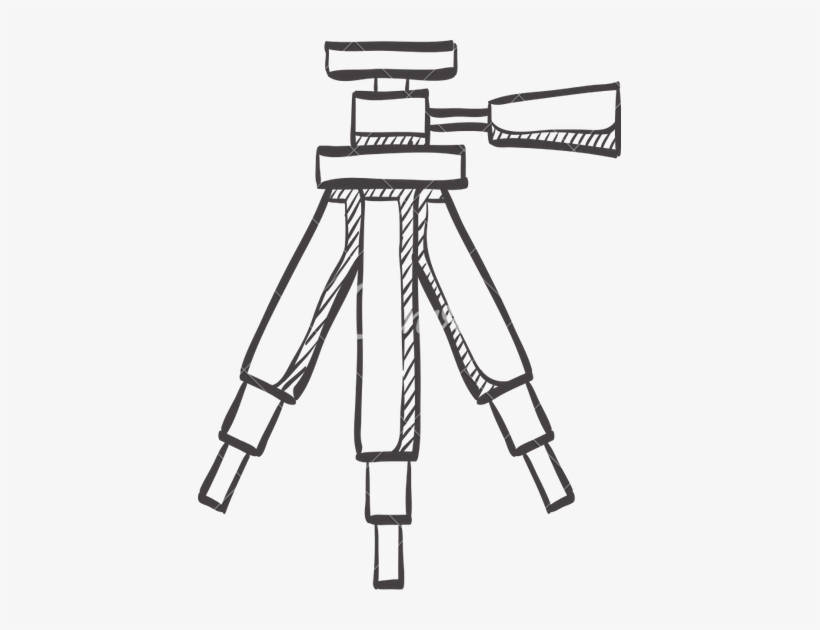 Camera Tripod Doodle - Tripod Drawing, transparent png #966132