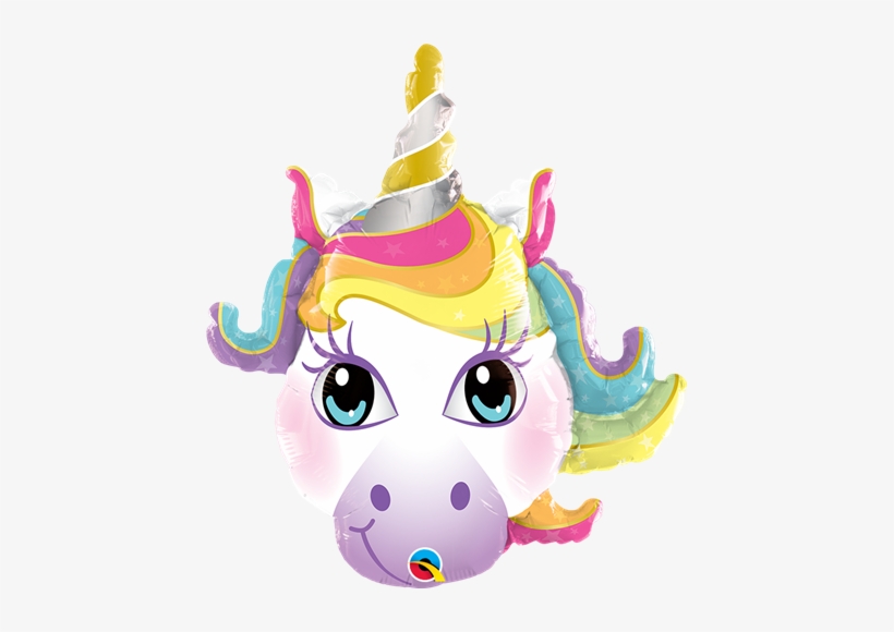 Unicorn Face Foil Larger Photo - Balloon, transparent png #966163