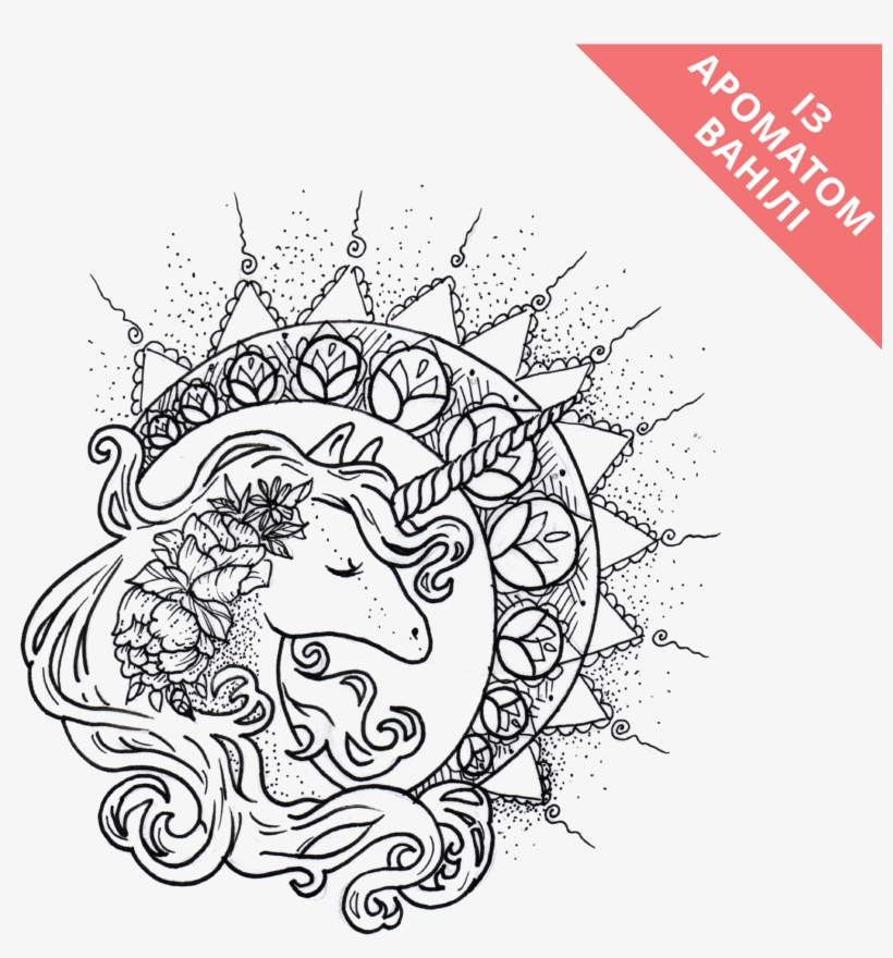 Beautiful Unicorn - Unicorn In Black And White, transparent png #966434