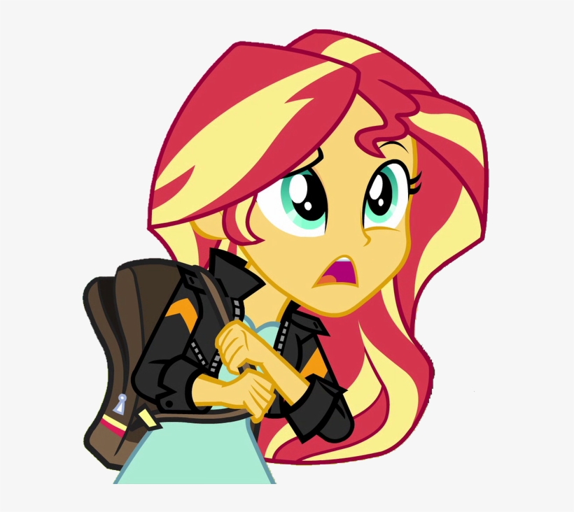 Fella, Bag, Clothes, Confused, Equestria Girls, Female, - Equestria Girls Sunset Shimer, transparent png #966590