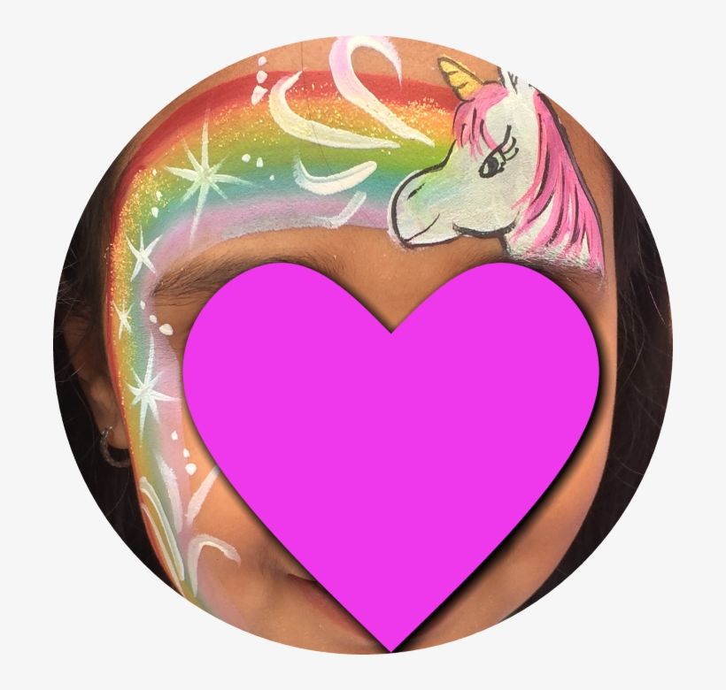 Uploading 1 / 1 Unicorn Rainbow Face Painting Circle - Painting, transparent png #966733