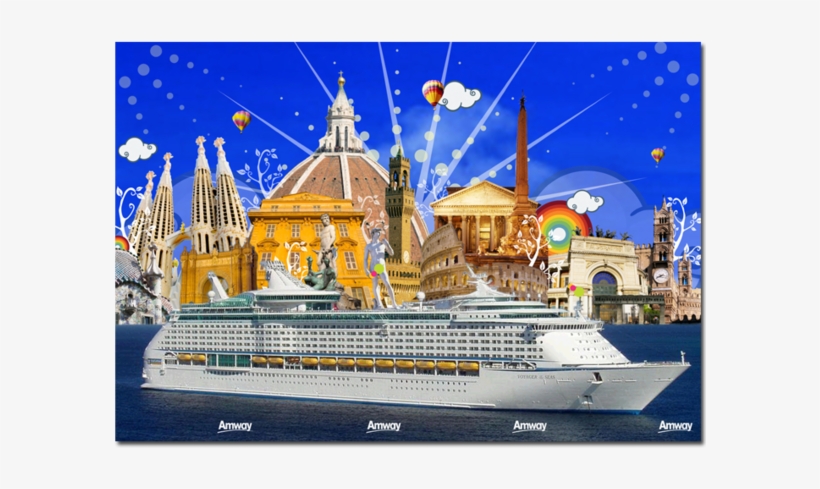 A Giant Poster For Amway Mediterranean Cruise - Voyager Of The Seas, transparent png #966912