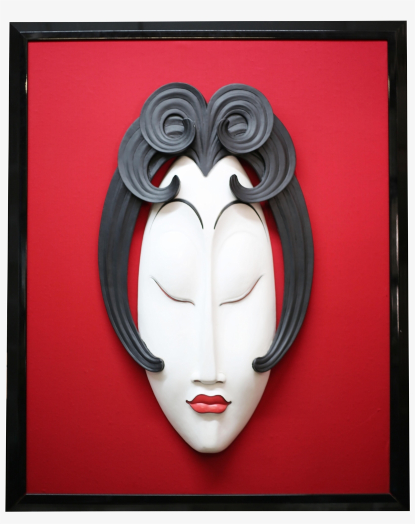 Figural Asian Sculpture With Black Lacquer Frame On - Textile, transparent png #967015