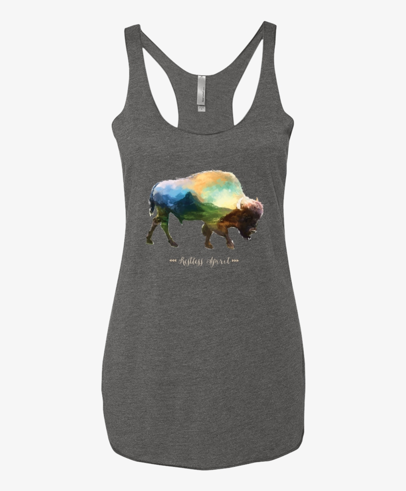 Restless Spirit Women's Tank - Next Level Women's Tri-blend Racerback Sleeveless Tank, transparent png #967087