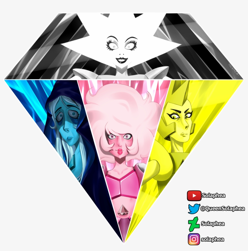 [fanart] The Diamonds By Solaphea - Steven Universe, transparent png #967109