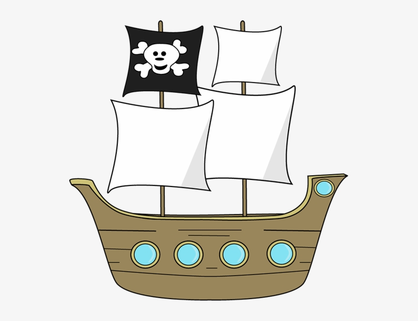Cruise Clipart Simple Ship - Pirate Ship Clip Art, transparent png #967132