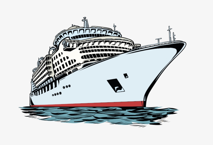 Cruise Ship - Cruise Ship Cartoon Drawing, transparent png #967256