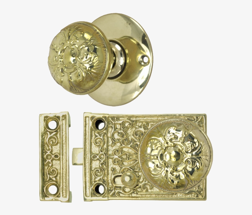 Lock Sets, Antique Door Set Interior Rim Lock Lockset - Lockset, transparent png #967331