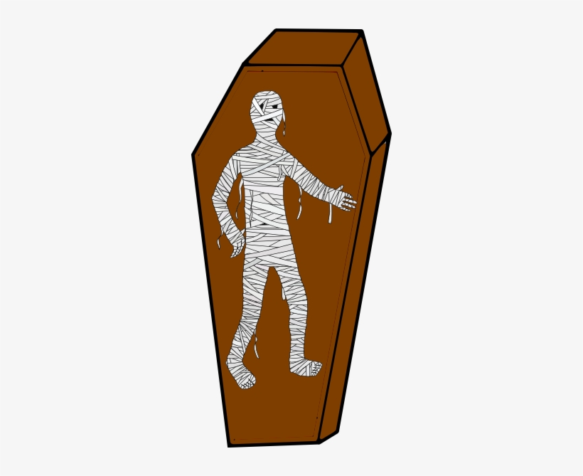 Coffin Clipart Mummy - Mummy In Coffin Clipart, transparent png #967451