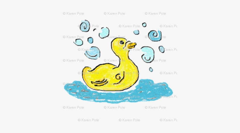 Swimming Duck N Bubbles - Gelbe Ente Kinderwagendecke, transparent png #967488