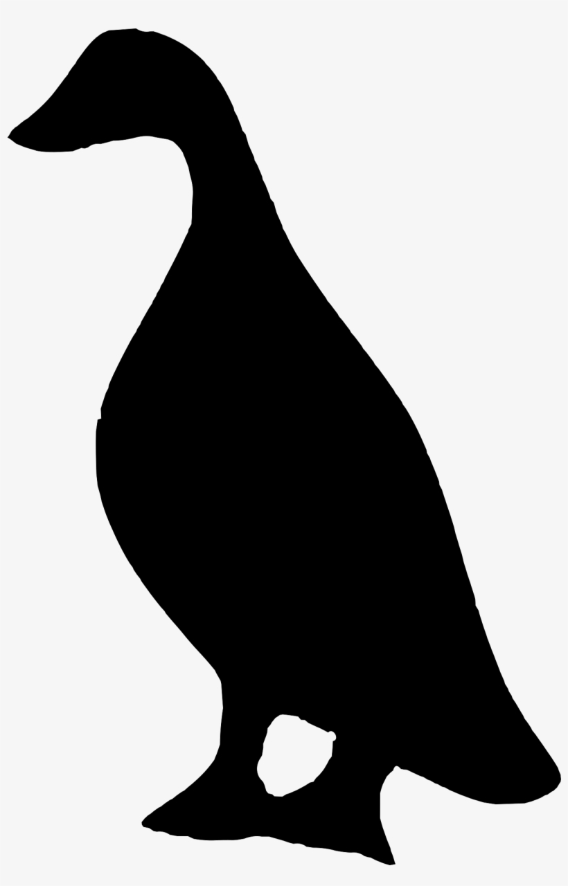Clipart - Silhouette Of A Duck, transparent png #967650