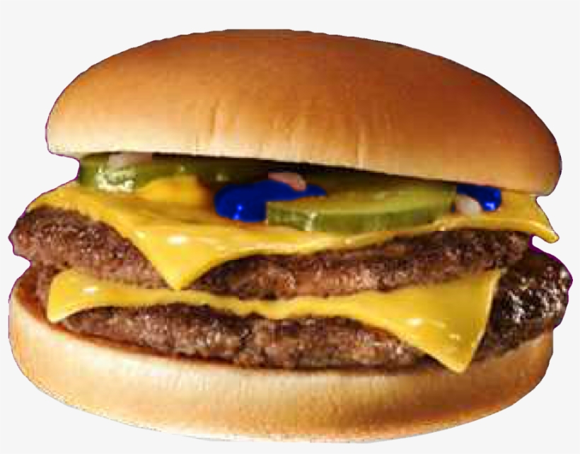 Mcdonald's Double Cheeseburger With Blue Ketchup - Cheeseburger, transparent png #967850