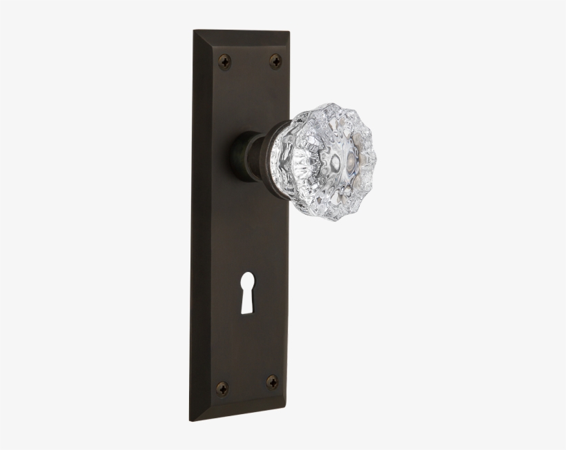 Oil Rubbed Bronze - Nostalgic Warehouse Classic Rosette With Crystal Knob, transparent png #967992