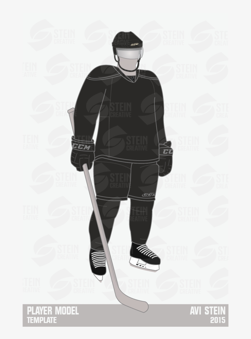 Playerex Zpswn9plggw - Hockey Model Template, transparent png #968357