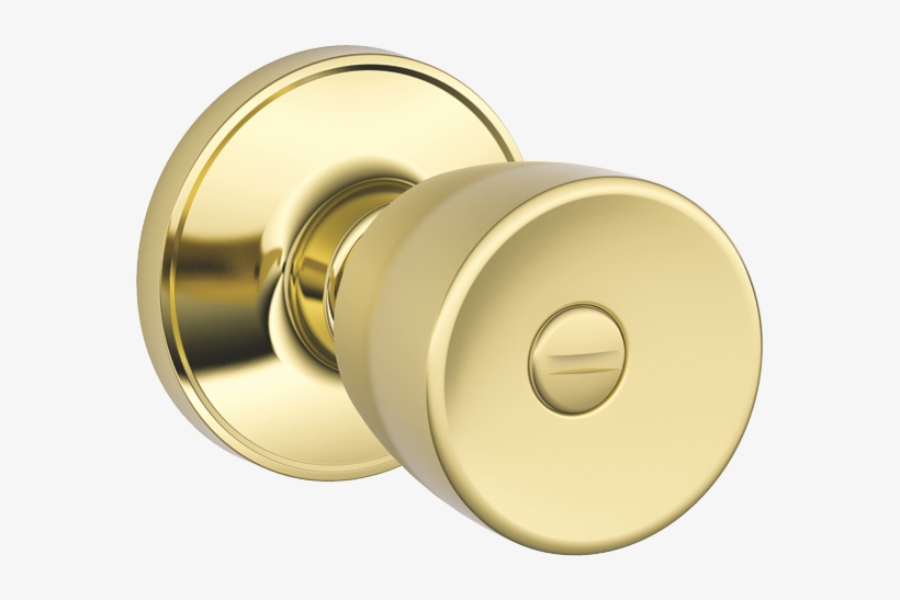 Byron Bright Brass Privacy Bed/bath Door Knob - Schlage J Series Byron Keyed Entry Knobset, transparent png #968508