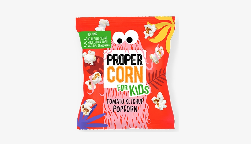 Propercorn For Kids Tomato Ketchup Popcorn - Childrens Packaging Design, transparent png #968555