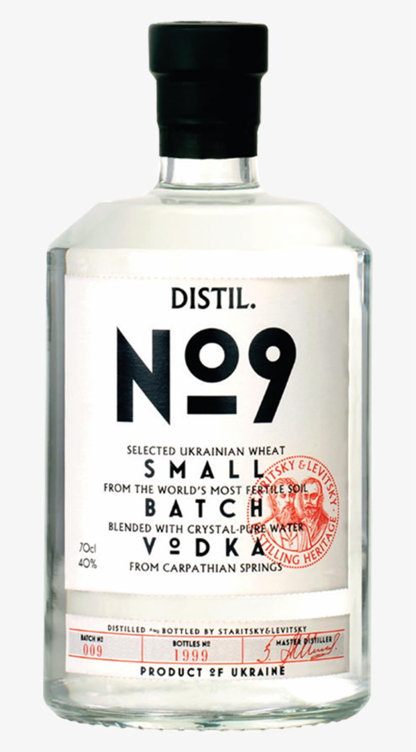 Distil No 9 Vodka - Staritsky Levitsky Distil No.9 Small Batch Vodka, transparent png #968909