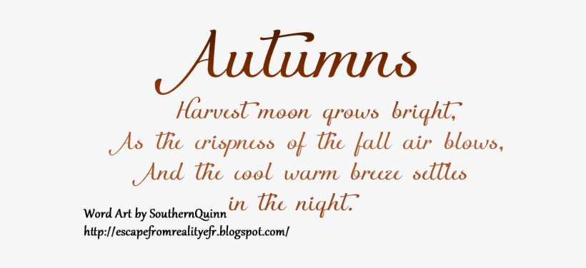 Autumn Word Art, transparent png #969475