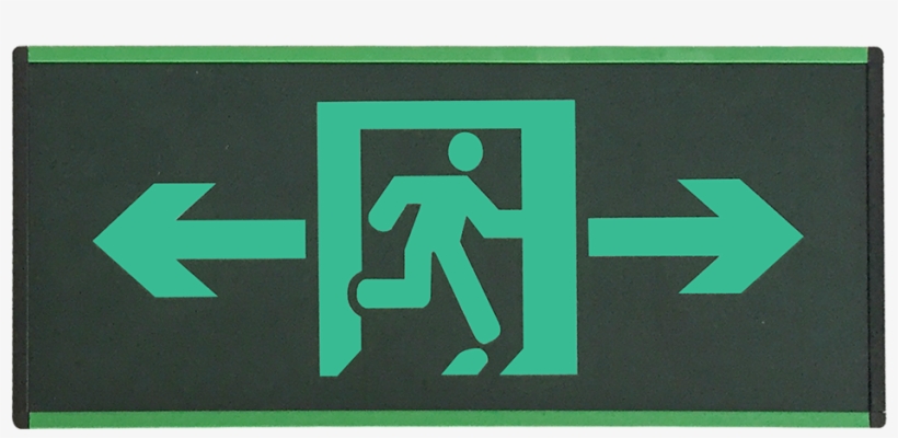 Luckstar Fire Emergency Exit Sign Hanging Exit Sign - 安全 出口, transparent png #969821