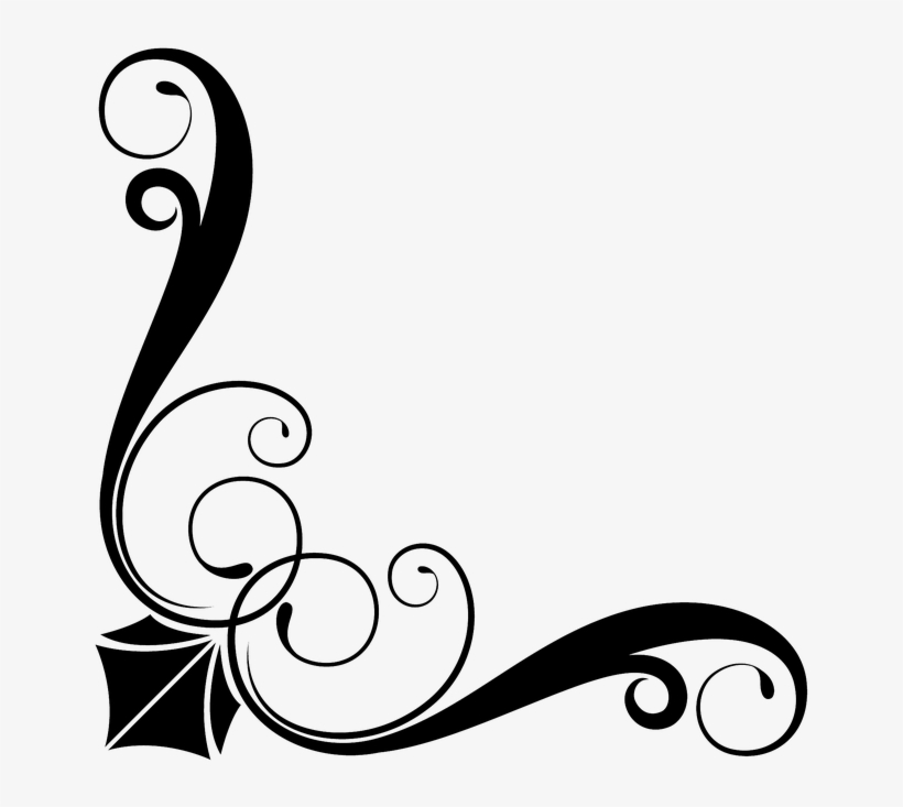 Corner Border Png - Vector Gratis Flores Dxf, transparent png #969882