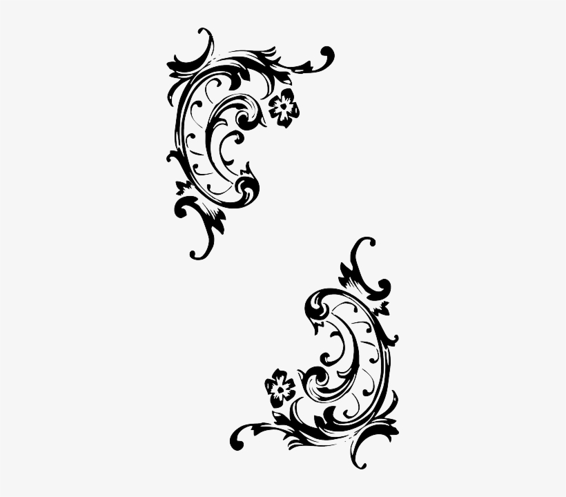 Baroque, Pattern, Style, Flourish, Corner, Border - Baroque Png, transparent png #969906