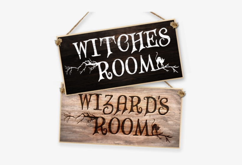 Witchcraft And Wizardry Hanging Sign "witch Or Wizard - Witches Gather Here Vintage Metal Art Retro Tin Halloween, transparent png #969984