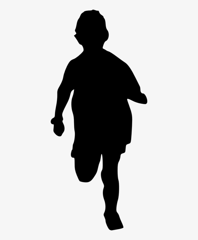 Kid Running Silhouette - Silueta De Hombre Desnudo, transparent png #9600017