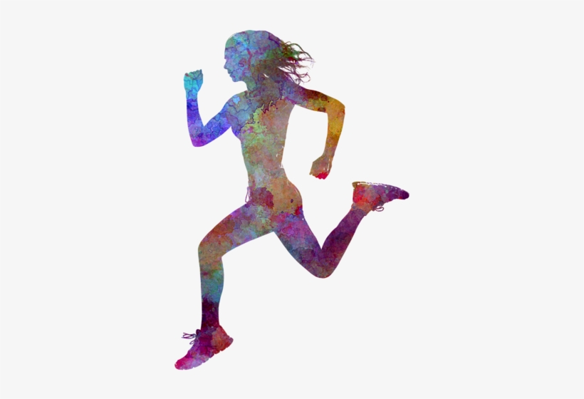 Click And Drag To Re-position The Image, If Desired - Woman Runner Running Jogger Jogging Silhouette 01, transparent png #9600112
