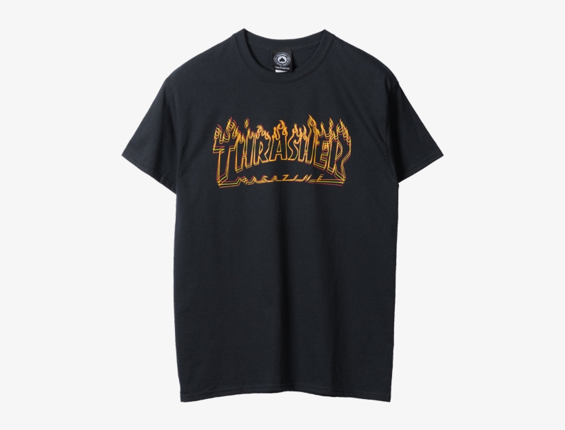 1517805832819thrasher 20richter 20mens 20t-shirt 20black - Shirt, transparent png #9601091