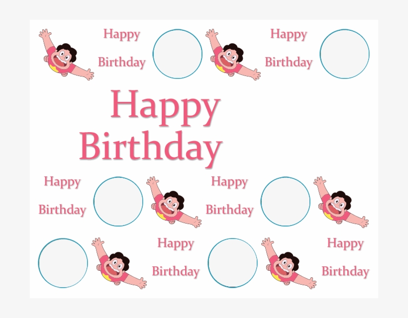 Steven Universe Personalised Birthday Banner With Photo - Circle, transparent png #9601874