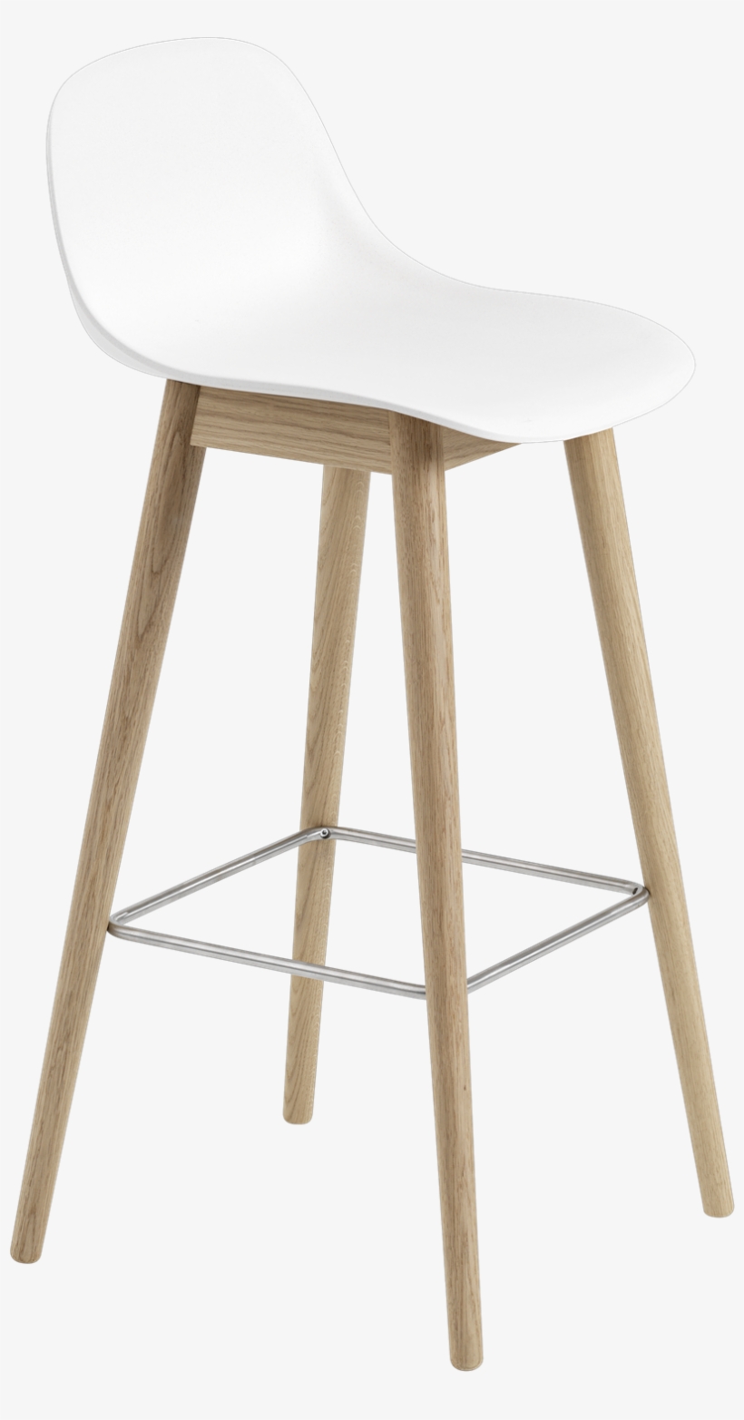 23774 Fiber Bar Stool Wback Wood H75 Whiteoak - Bar Stool, transparent png #9602088