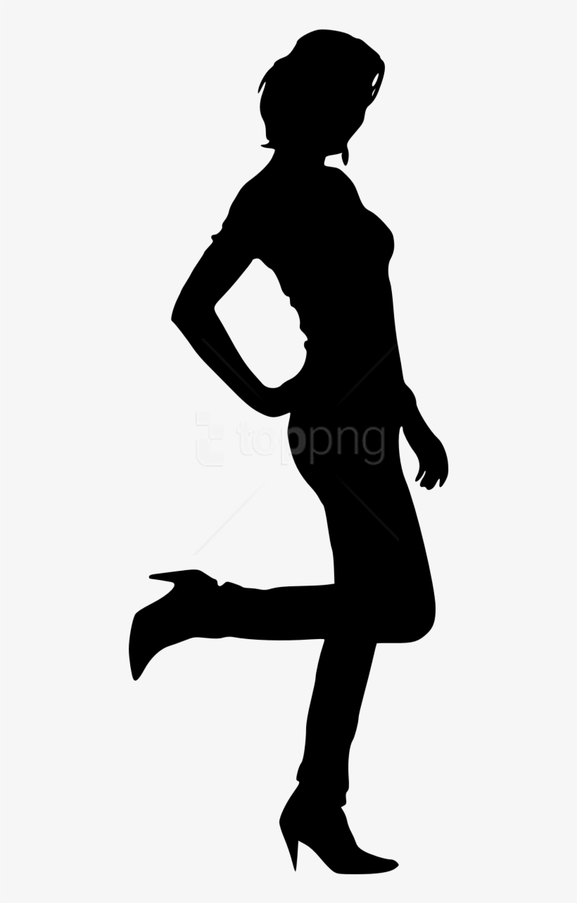 Free Png Woman Silhouette Png - Black Png Girl, transparent png #9602341