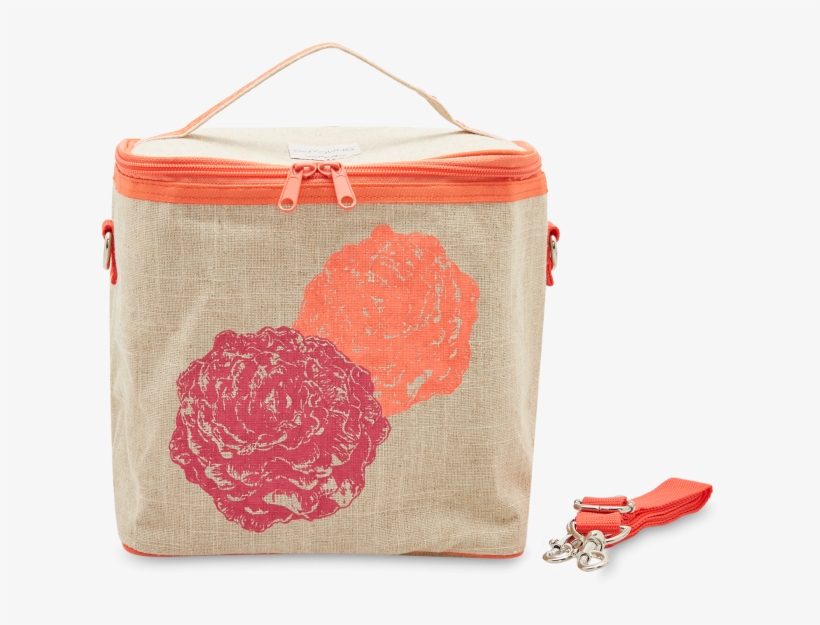 Orange Peonies Lunch Cooler Bag - Garment Bag, transparent png #9602656