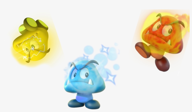 Elemental Goombas - Cartoon, transparent png #9603978