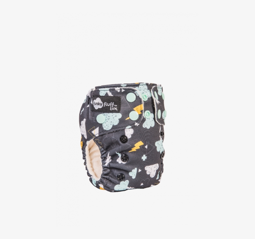 Funky Fluff Newborn 3 In 1 Lux Cloth Diaper - Diaper Bag, transparent png #9604291
