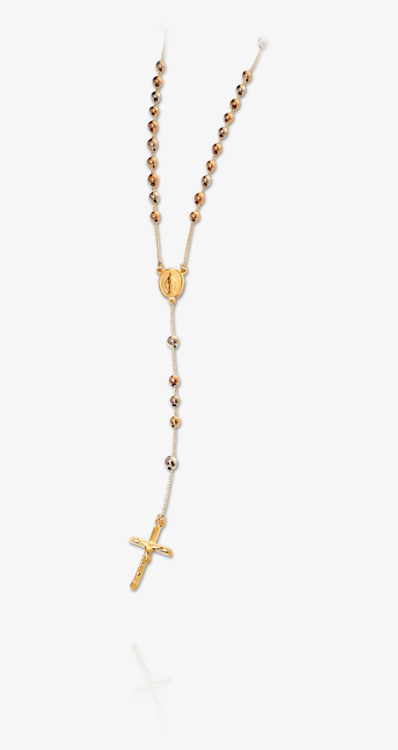 Tri-color Rosary With Plain Beads - Locket, transparent png #9604944