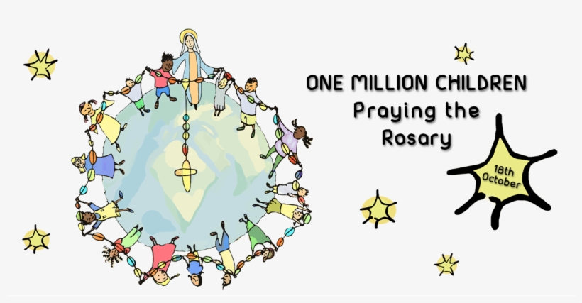 One Million Children Pray The Rosary Tag - One Million Praying The Rosary, transparent png #9604951