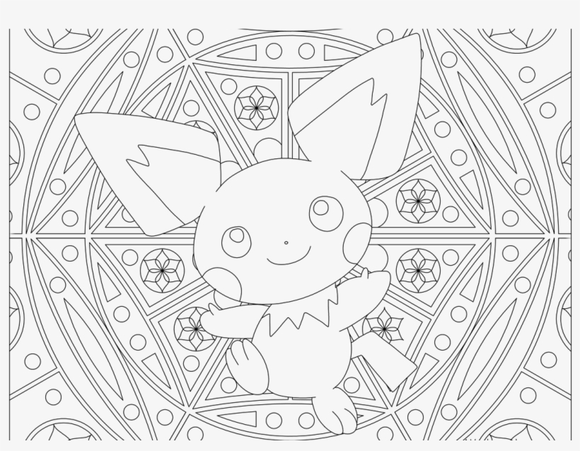 Pichu Pokemon 172 Color Pages Pokemon Coloring - Pichu Baby Pokemon Coloring Page, transparent png #9605189