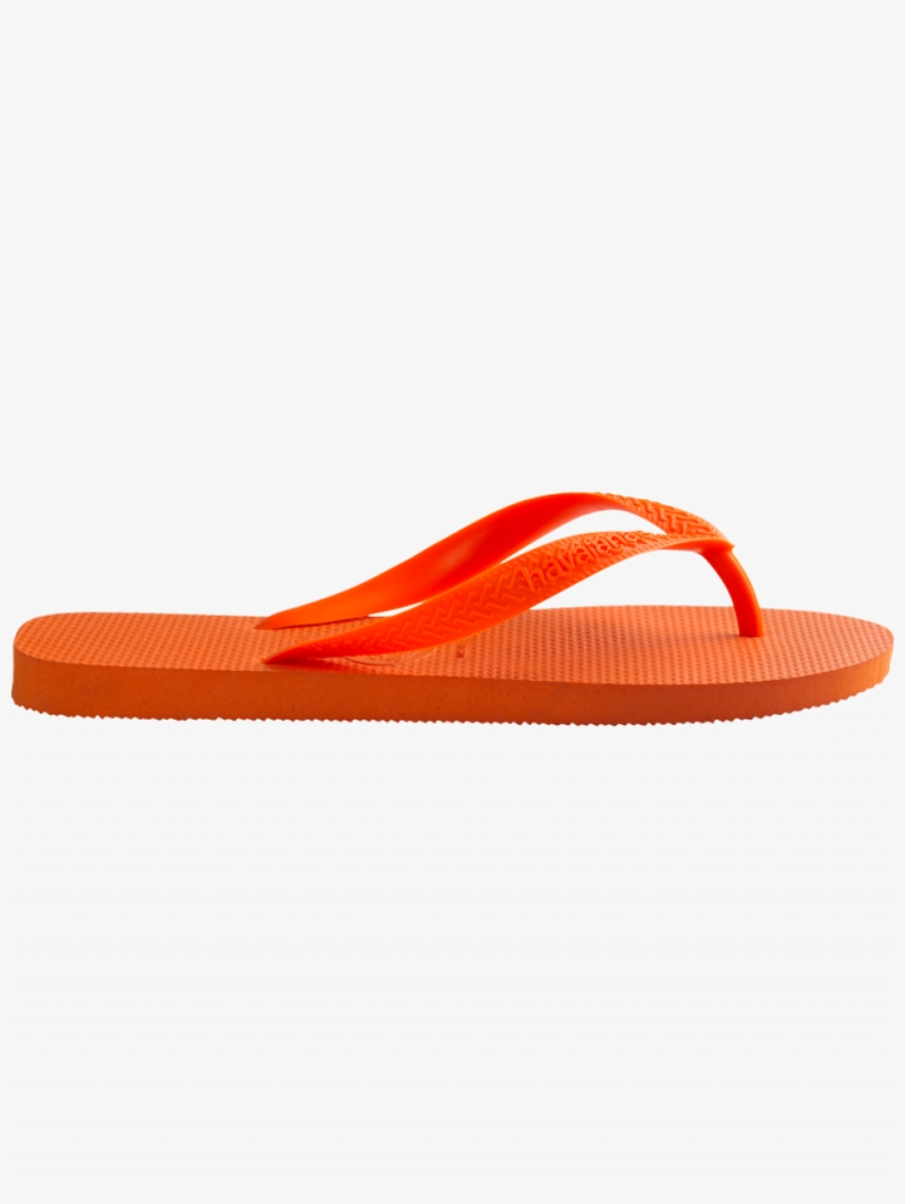 neon orange flip flops