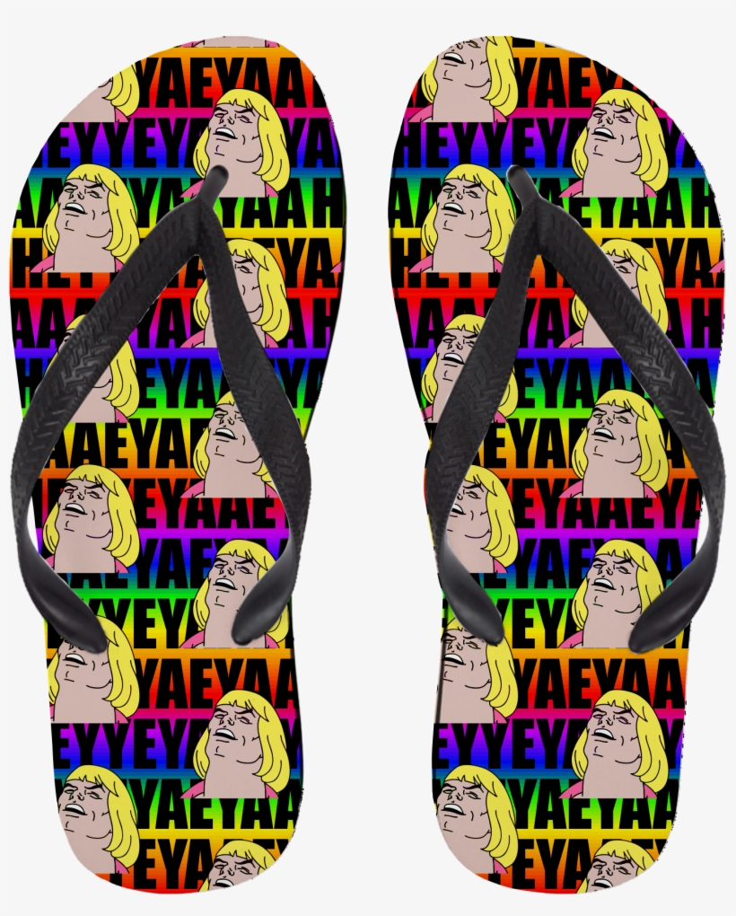 What's Up Pattern Flip Flops - Flip-flops, transparent png #9605541