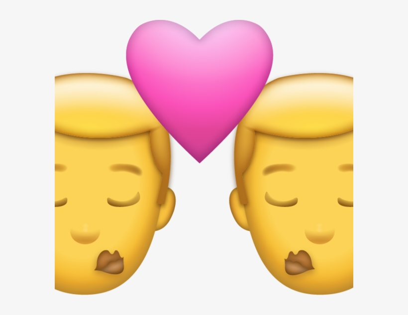 Gay Kiss Emoji, transparent png #9605675