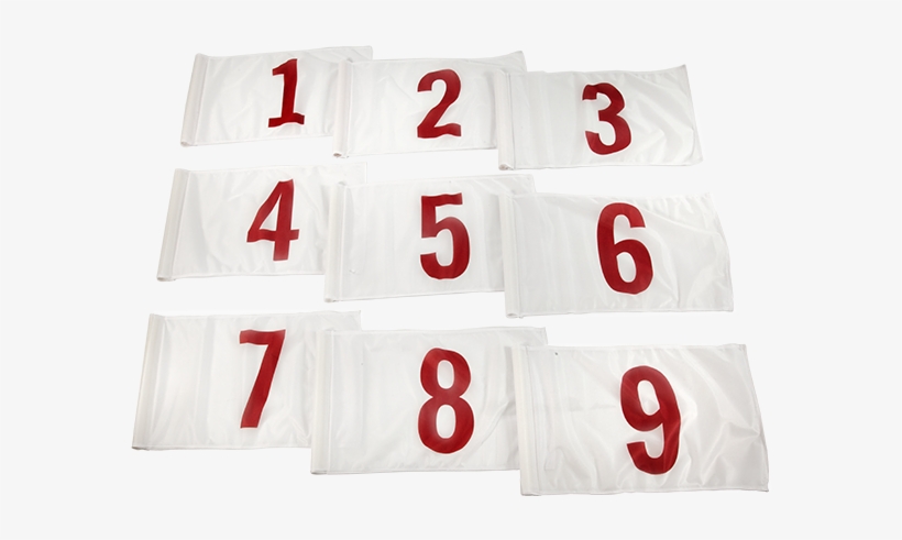 Custom Golf Flags Available In Two Different Sizes - Number, transparent png #9605724