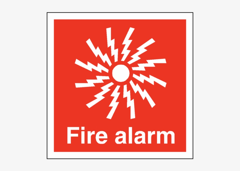 Fire Alarm Symbol Safety Sticker - Fire Alarm Safety Sign, transparent png #9605817