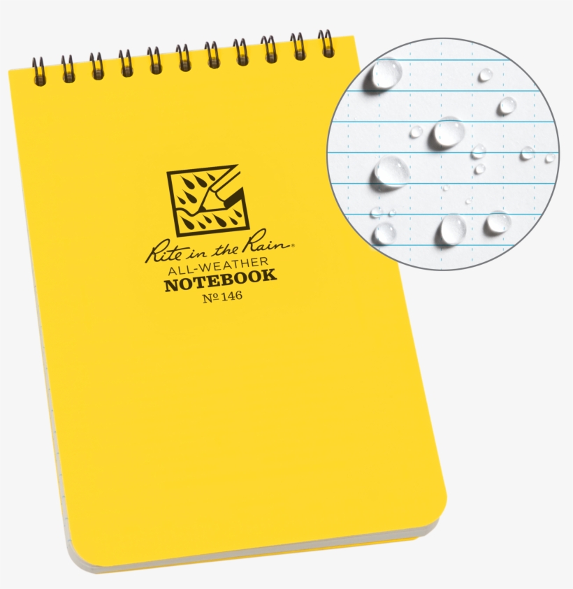 Rite In The Rain Weatherproof Top Spiral Notebook, - Rite In The Rain Notebook, transparent png #9606110