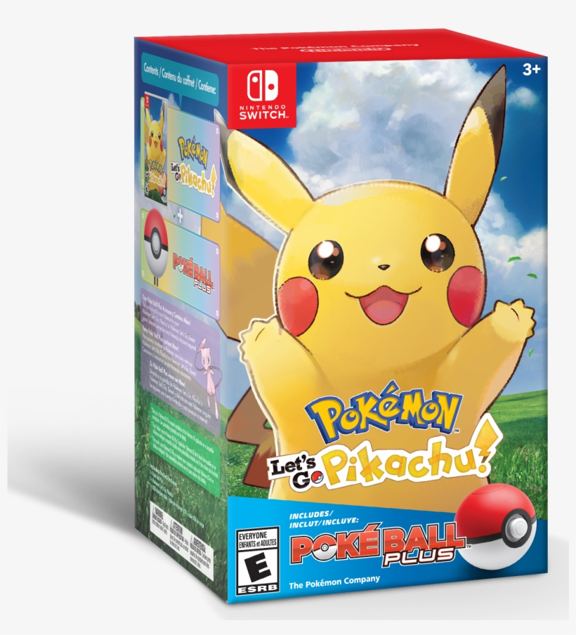 Pokémon Let's Go Pikachu Pokeball Plus Bundle - Pokemon Let's Go Pikachu Bundle, transparent png #9606223