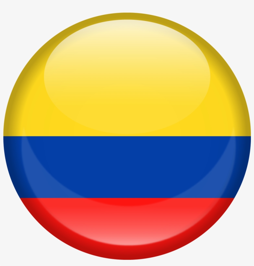 Colombia - Bandera De Colombia Redonda, transparent png #9606265